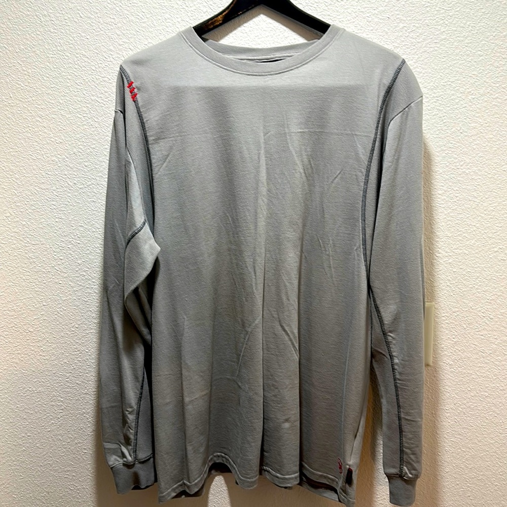 Ariat CAT 2 2111 FR AC Gray Crew Long Sleeve Crew Shirt XL